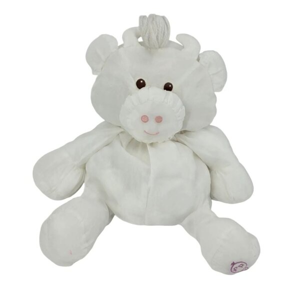 Vintage Fisher Price Puffalumps White Cow 16" Plush Puffalump Stuffed Animal 80s - Picture 8 of 8